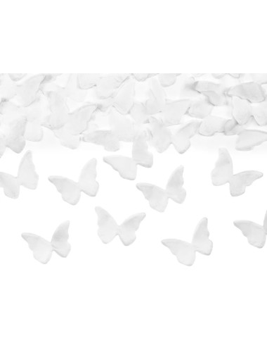 Confettikanon witte vlinders