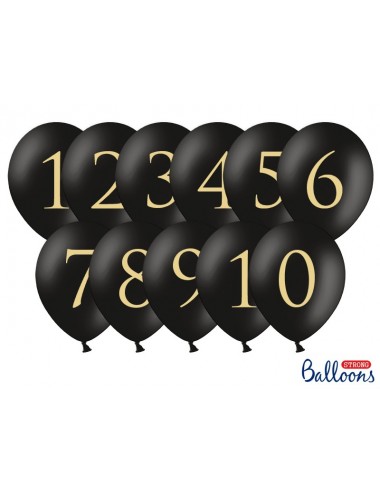 Ballonnen met nummers zwart...