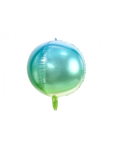 Folieballon ombre blauw/groen