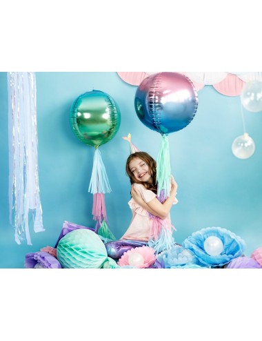 Folieballon ombre paars/blauw