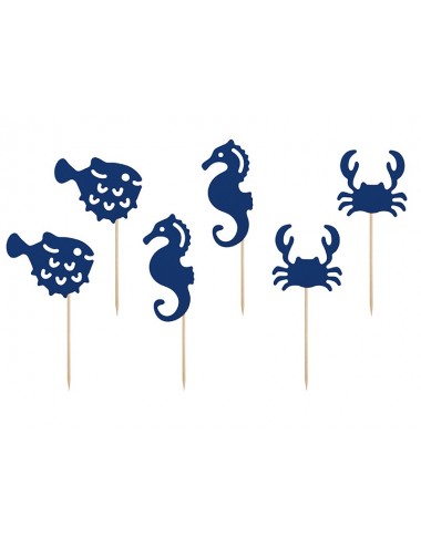 Cake toppers "Ahoy" (6st)
