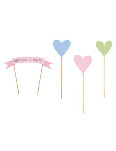 Cake toppers pastel (4st)