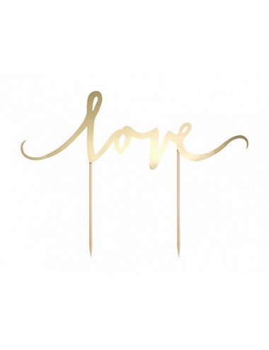 Cake topper "Love" goud