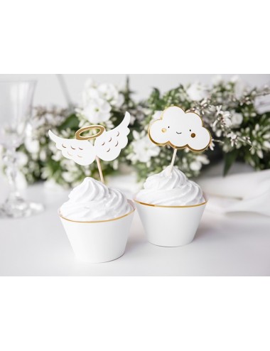 Cake toppers wolken goud (6st)