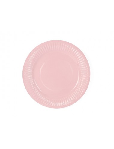 Papieren bordjes roze (6st)