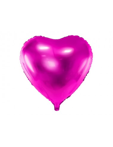Folieballon hart donkerroze
