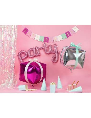 Folieballon roze "party"