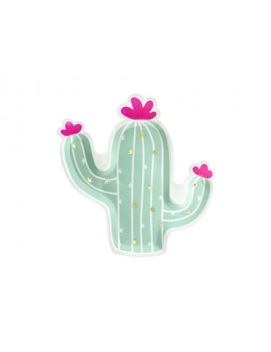 Papieren bordjes cactus (6st)