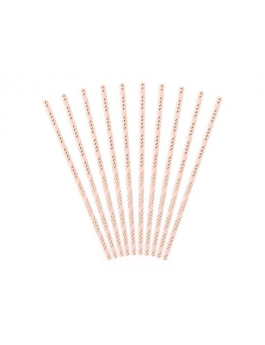 Papieren rietjes roze/goud...