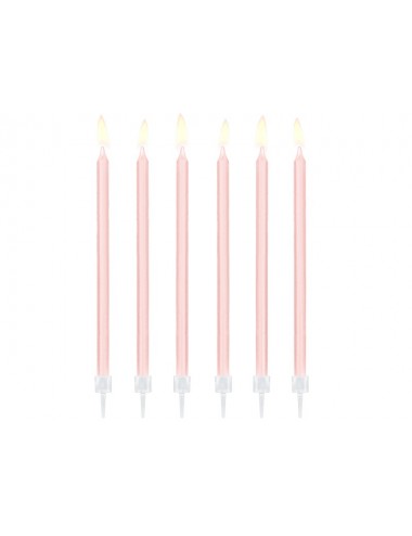 Kaarsjes roze (12st)