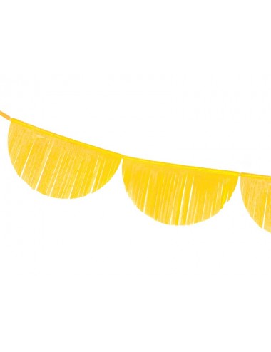 Crêpe slinger boog geel 32 cm