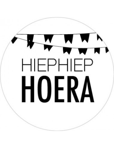 Sticker "Hiephiep hoera"...