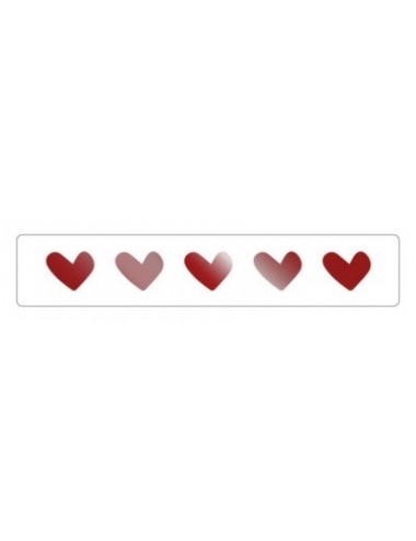 Sticker hartjes rood  (10st.)