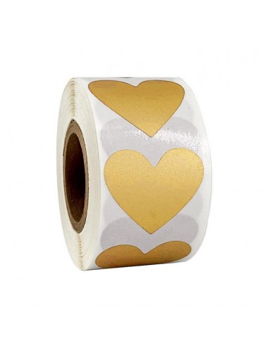 Sticker hart goud, zilver...