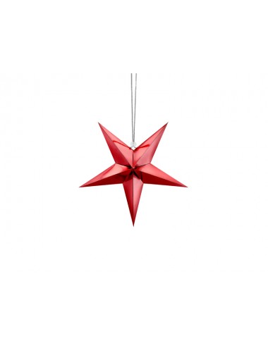 Papieren ster rood (3 maten)