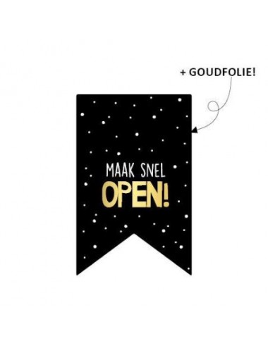 Sticker "Maak snel open"...