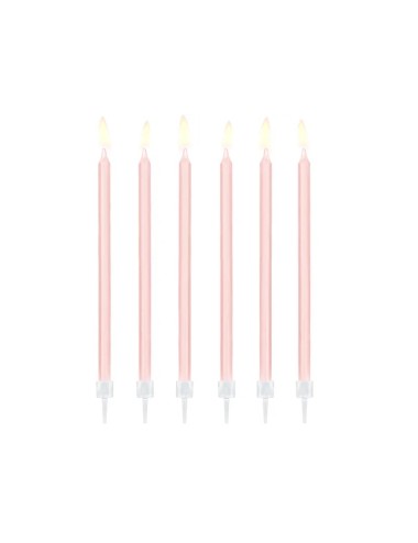 Kaarsjes roze (12st)