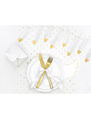 Witte servetten met gouden...